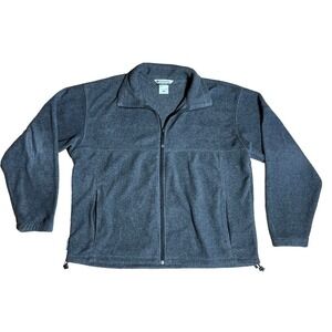 Men's Columbia full zip fleece jacket. Grey. Size XL
